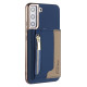 For Samsung Galaxy S23+ 5G Zipper Horizontal Magnetic Card Bag RFID MagSafe Phone Case(Dark Blue)