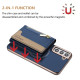 For Samsung Galaxy S23+ 5G Zipper Horizontal Magnetic Card Bag RFID MagSafe Phone Case(Dark Blue)