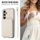 For Samsung Galaxy S24+ 5G Crossbody Dual-buckle Wallet RFID Back Leather Phone Case(White)