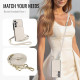 For Samsung Galaxy S24+ 5G Crossbody Dual-buckle Wallet RFID Back Leather Phone Case(White)