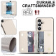 For Samsung Galaxy S24+ 5G Crossbody Dual-buckle Wallet RFID Back Leather Phone Case(White)
