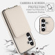 For Samsung Galaxy S24+ 5G Crossbody Dual-buckle Wallet RFID Back Leather Phone Case(White)