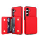 For Samsung Galaxy S24+ 5G Crossbody Dual-buckle Wallet RFID Back Leather Phone Case(Red)