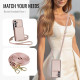 For Samsung Galaxy S24+ 5G Crossbody Dual-buckle Wallet RFID Back Leather Phone Case(Rose Gold)