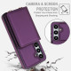 For Samsung Galaxy S24+ 5G Crossbody Dual-buckle Wallet RFID Back Leather Phone Case(Dark Purple)