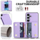 For Samsung Galaxy S24+ 5G Crossbody Dual-buckle Wallet RFID Back Leather Phone Case(Light Purple)