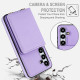 For Samsung Galaxy S24+ 5G Crossbody Dual-buckle Wallet RFID Back Leather Phone Case(Light Purple)