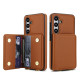 For Samsung Galaxy S24+ 5G Crossbody Dual-buckle Wallet RFID Back Leather Phone Case(Brown)
