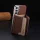 For Samsung Galaxy S24+ 5G Colour Matching Horizontal Magnetic Card Bag RFID MagSafe Phone Case(Brown)