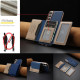 For Samsung Galaxy S24+ 5G Colour Matching Horizontal Magnetic Card Bag RFID MagSafe Phone Case(Dark Blue)