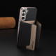 For Samsung Galaxy S24+ 5G Colour Matching Horizontal Magnetic Card Bag RFID MagSafe Phone Case(Black)