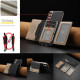 For Samsung Galaxy S24+ 5G Colour Matching Horizontal Magnetic Card Bag RFID MagSafe Phone Case(Black)