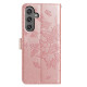 For Samsung Galaxy S24+ 5G Butterfly Flutter Pattern Embossed Leather Phone Case(Rose Gold)