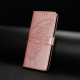 For Samsung Galaxy S24+ 5G Butterfly Flutter Pattern Embossed Leather Phone Case(Rose Gold)