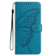 For Samsung Galaxy S24+ 5G Butterfly Flutter Pattern Embossed Leather Phone Case(Blue)