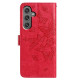 For Samsung Galaxy S24+ 5G Butterfly Flutter Pattern Embossed Leather Phone Case(Red)