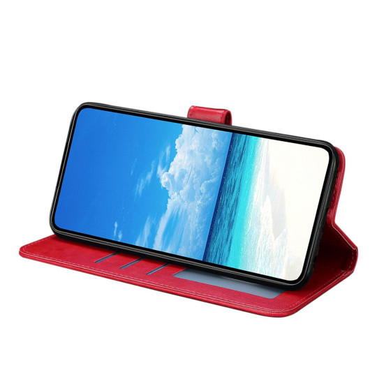 For Samsung Galaxy S24+ 5G Butterfly Flutter Pattern Embossed Leather Phone Case(Red)