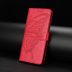 For Samsung Galaxy S24+ 5G Butterfly Flutter Pattern Embossed Leather Phone Case(Red)