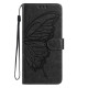 For Samsung Galaxy S24+ 5G Butterfly Flutter Pattern Embossed Leather Phone Case(Black)