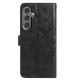 For Samsung Galaxy S24+ 5G Butterfly Flutter Pattern Embossed Leather Phone Case(Black)