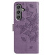 For Samsung Galaxy S24+ 5G Butterfly Flutter Pattern Embossed Leather Phone Case(Purple)