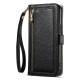 For Samsung Galaxy S24+ 5G ESEBLE E11 Colorful Litchi Pattern Zipper Wallet Leather Phone Case(Black)