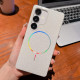For Samsung Galaxy S24+ 5G Glitter Powder Plating MagSafe IMD Full Coverage Phone Case(White)