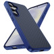 For Samsung Galaxy S24+ 5G Carbon Fiber Texture Skin-feel Acrylic TPU Phone Case(Blue)