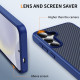 For Samsung Galaxy S24+ 5G Carbon Fiber Texture Skin-feel Acrylic TPU Phone Case(Blue)