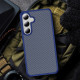 For Samsung Galaxy S24+ 5G Carbon Fiber Texture Skin-feel Acrylic TPU Phone Case(Blue)