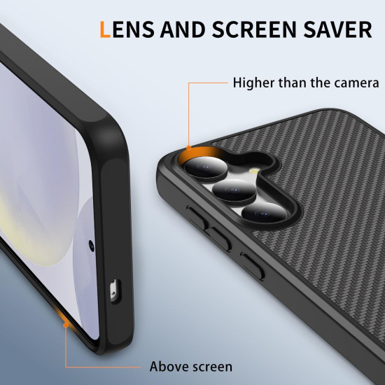 For Samsung Galaxy S24+ 5G Carbon Fiber Texture Skin-feel Acrylic TPU Phone Case(Black)