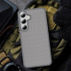 For Samsung Galaxy S24+ 5G Carbon Fiber Texture Skin-feel Acrylic TPU Phone Case(Grey)