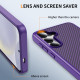 For Samsung Galaxy S24+ 5G Carbon Fiber Texture Skin-feel Acrylic TPU Phone Case(Purple)
