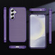 For Samsung Galaxy S24+ 5G Carbon Fiber Texture Skin-feel Acrylic TPU Phone Case(Purple)