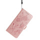For Samsung Galaxy S24+ 5G Rose Flower Embossing Pattern Leather Phone Case(Rose Gold)