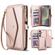 For Samsung Galaxy S24+ 5G Multifunctional Wallet Detachable Leather Phone Case with Lanyard(Rose Gold)