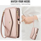 For Samsung Galaxy S24+ 5G Multifunctional Wallet Detachable Leather Phone Case with Lanyard(Rose Gold)