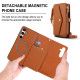 For Samsung Galaxy S24+ 5G Multifunctional Wallet Detachable Leather Phone Case with Lanyard(Brown)