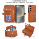 For Samsung Galaxy S24+ 5G Multifunctional Wallet Detachable Leather Phone Case with Lanyard(Brown)