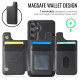 For Samsung Galaxy S24+ 5G MAGKING K3 Series MagSafe RFID Card Bag Detachable Phone Case(Black)