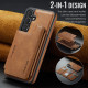 For Samsung Galaxy S24+ 5G MAGKING K3 Series MagSafe RFID Card Bag Detachable Phone Case(Brown)