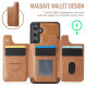 For Samsung Galaxy S24+ 5G MAGKING K3 Series MagSafe RFID Card Bag Detachable Phone Case(Brown)