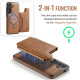 For Samsung Galaxy S24+ 5G MAGKING K3 Series MagSafe RFID Card Bag Detachable Phone Case(Brown)