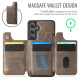 For Samsung Galaxy S24+ 5G MAGKING K3 Series MagSafe RFID Card Bag Detachable Phone Case(Coffee)