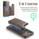 For Samsung Galaxy S24+ 5G MAGKING K3 Series MagSafe RFID Card Bag Detachable Phone Case(Coffee)