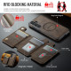 For Samsung Galaxy S24+ 5G MAGKING K3 Series MagSafe RFID Card Bag Detachable Phone Case(Coffee)