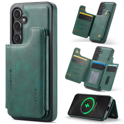 For Samsung Galaxy S24+ 5G MAGKING K3 Series MagSafe RFID Card Bag Detachable Phone Case(Green)