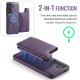 For Samsung Galaxy S24+ 5G MAGKING K3 Series MagSafe RFID Card Bag Detachable Phone Case(Purple)