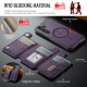 For Samsung Galaxy S24+ 5G MAGKING K3 Series MagSafe RFID Card Bag Detachable Phone Case(Purple)