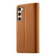 For Samsung Galaxy S23+ 5G Stitching Multi-card Zipper Wallet Leather Phone Case with Short Strap(Brown)